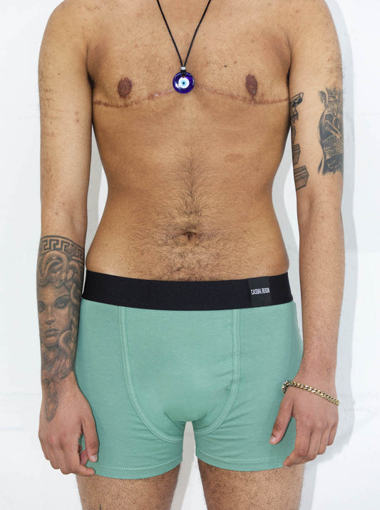 ESSENTIAL COLLECTION SAGE GREEN PACKING BOXERS
